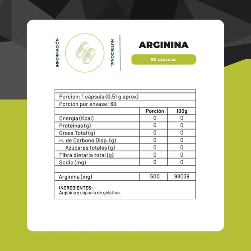 Arginina 600 mg 60caps