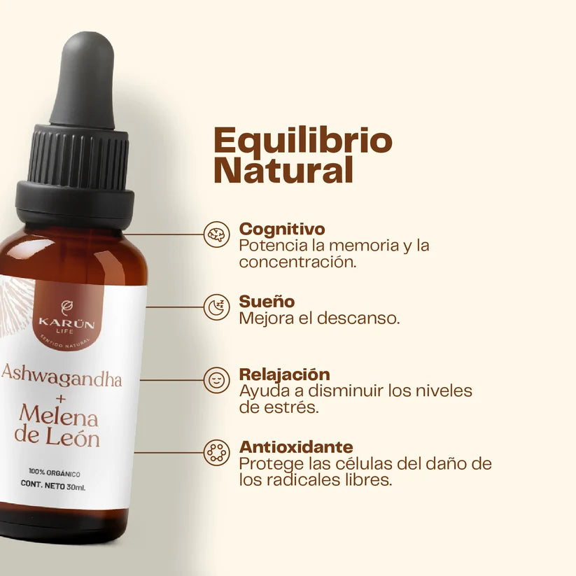 Ashwagandha + Melena León Extracto 30ml