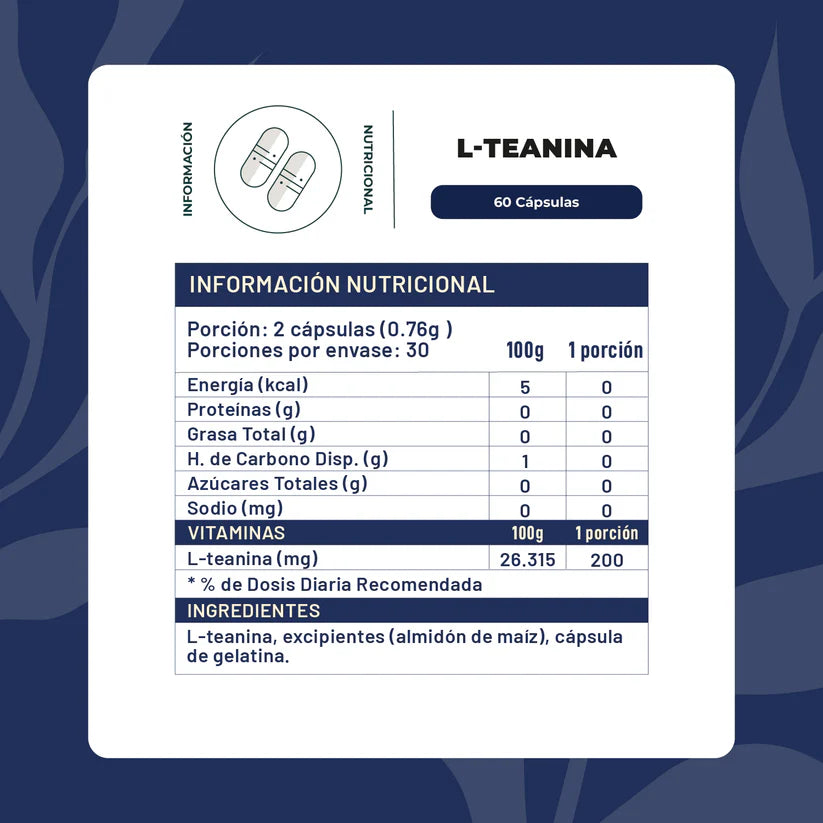 L-Teanina 200mg 60caps