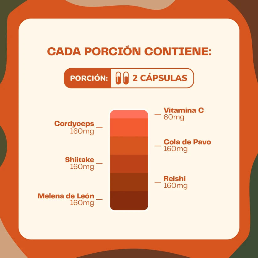Essencia Fungi 60caps 5 hongos