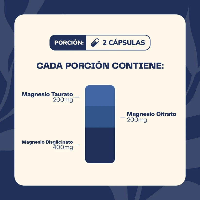Triple Magnesio 60caps Bisglicinato+Citrato+Taurato