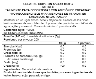 Creatina Drive 1kg Nutrex